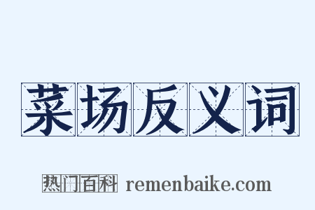 菜场反义词是什么意思的图片